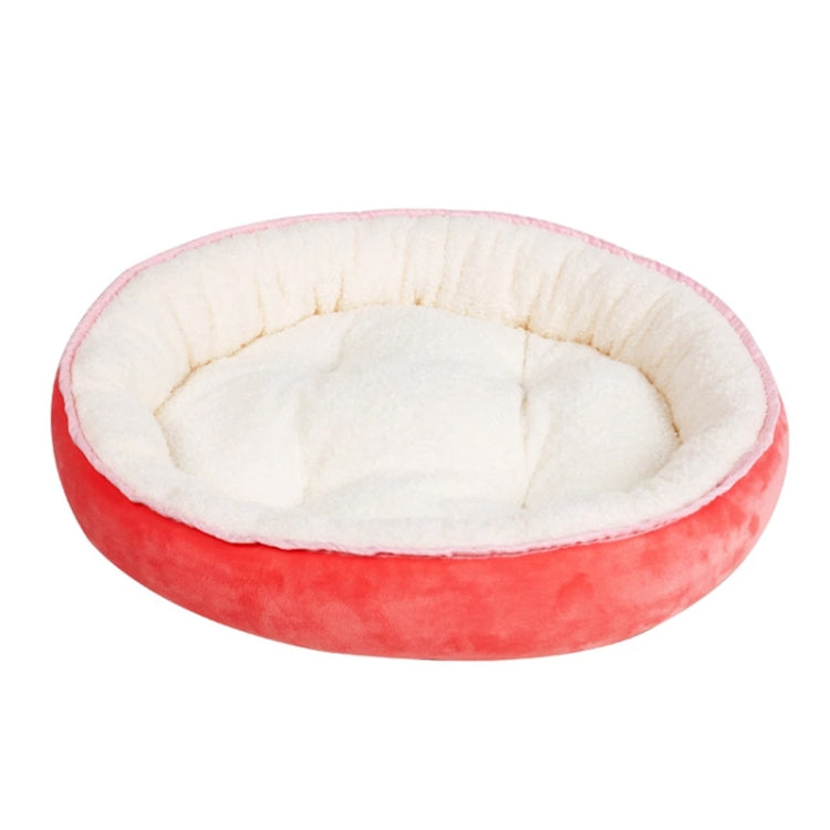 Thickened Autumn and Winter Oval Universal Warm Pet Cat Dog Bed, Size:L