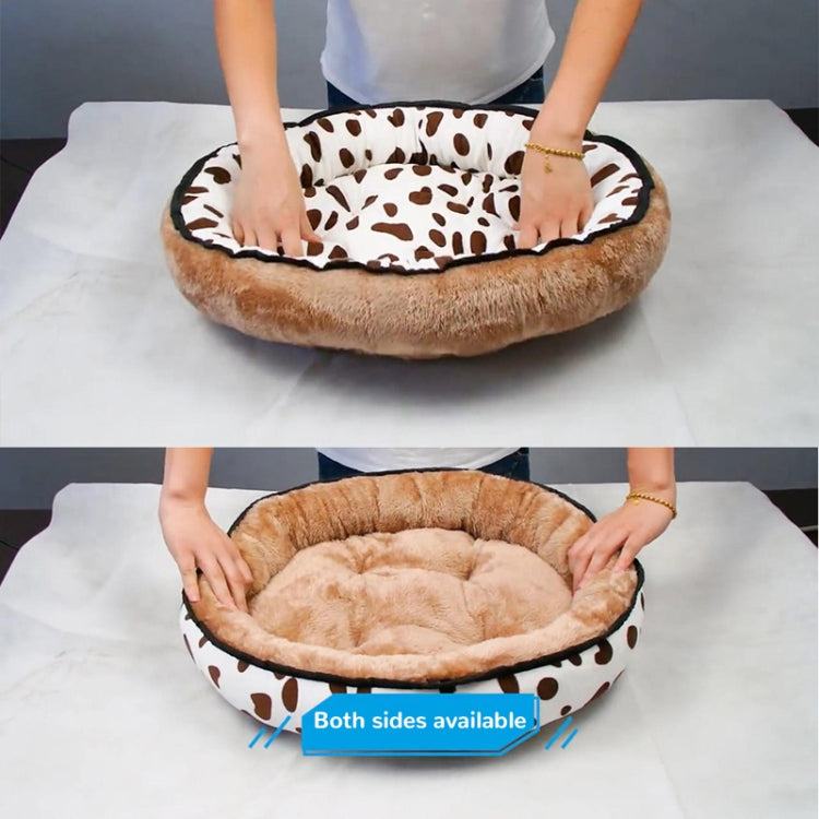 Thickened Autumn and Winter Oval Universal Warm Pet Cat Dog Bed, Size:XL
