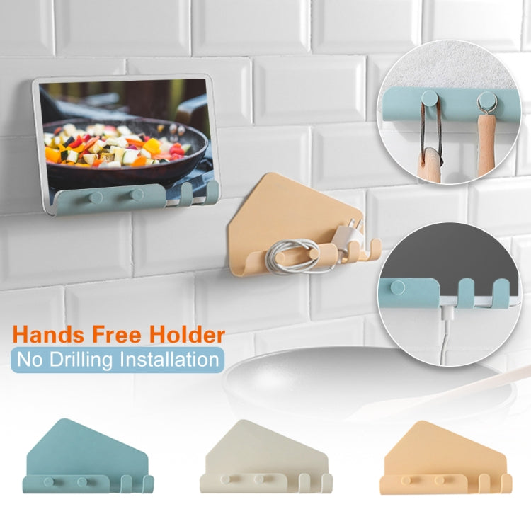 Wall Mounted 4 Hooks Mobile Phone Hanging Holder Hook Charging Stand Bracket