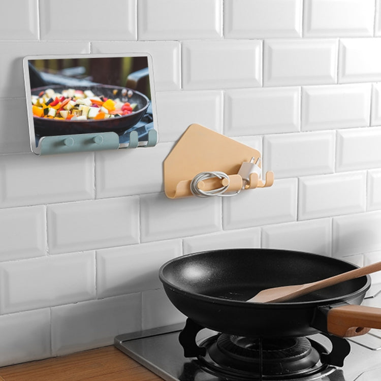 Wall Mounted 4 Hooks Mobile Phone Hanging Holder Hook Charging Stand Bracket
