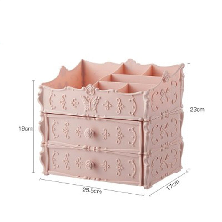 Plastic Cosmetic Drawer Container Makeup Organizer Box Jewelry Nail Holder Home Desktop Sundry Storage Case