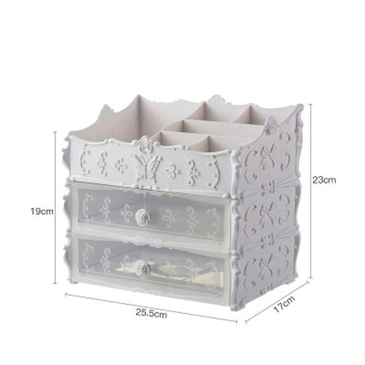 Plastic Cosmetic Drawer Container Makeup Organizer Box Jewelry Nail Holder Home Desktop Sundry Storage Case