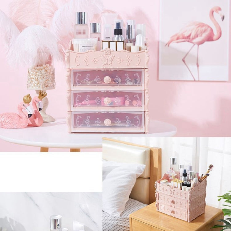 Plastic Cosmetic Drawer Container Makeup Organizer Box Jewelry Nail Holder Home Desktop Sundry Storage Case