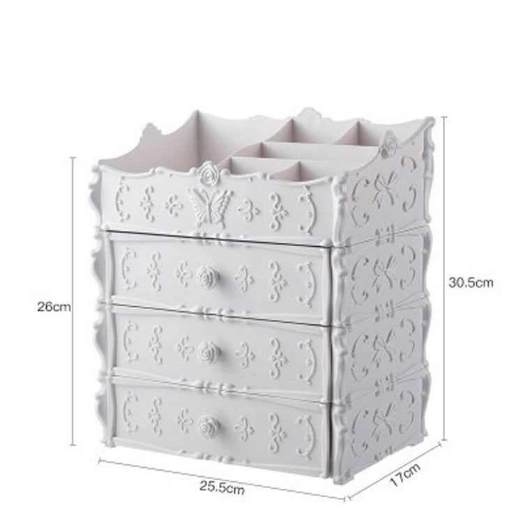Plastic Cosmetic Drawer Container Makeup Organizer Box Jewelry Nail Holder Home Desktop Sundry Storage Case