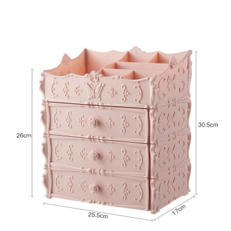 Plastic Cosmetic Drawer Container Makeup Organizer Box Jewelry Nail Holder Home Desktop Sundry Storage Case
