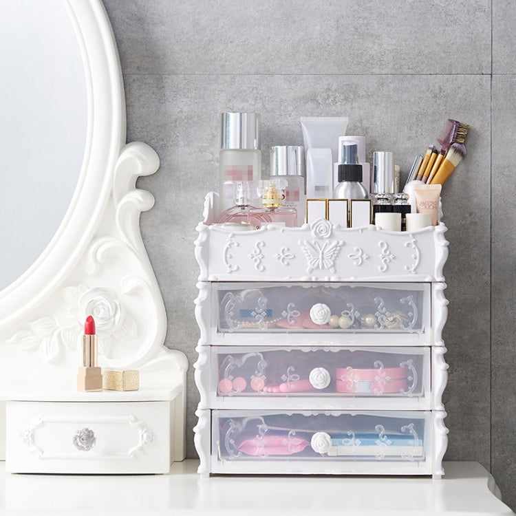 Plastic Cosmetic Drawer Container Makeup Organizer Box Jewelry Nail Holder Home Desktop Sundry Storage Case