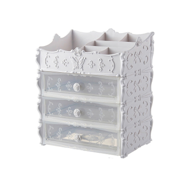 Plastic Cosmetic Drawer Container Makeup Organizer Box Jewelry Nail Holder Home Desktop Sundry Storage Case