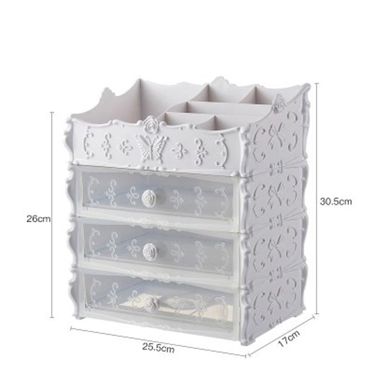 Plastic Cosmetic Drawer Container Makeup Organizer Box Jewelry Nail Holder Home Desktop Sundry Storage Case