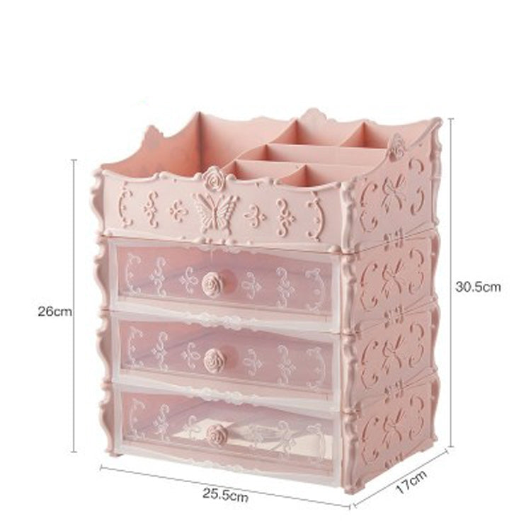 Plastic Cosmetic Drawer Container Makeup Organizer Box Jewelry Nail Holder Home Desktop Sundry Storage Case