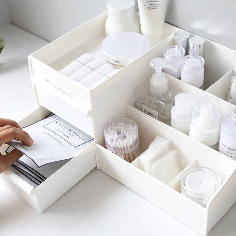Large Capacity Makeup Cosmetic Organizer Storage Box Drawer Desktop Rack Container, Size:M