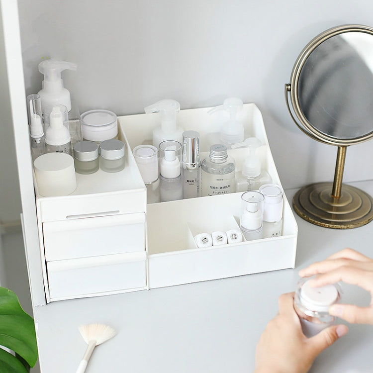 Large Capacity Makeup Cosmetic Organizer Storage Box Drawer Desktop Rack Container, Size:L