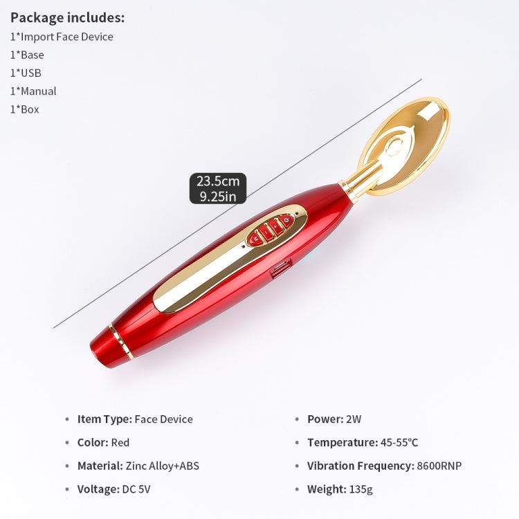 Eye Meter Essence Introduction Instrument Eye Massage Instrument Pouch to Remove Wrinkles Anti-aging(Red)