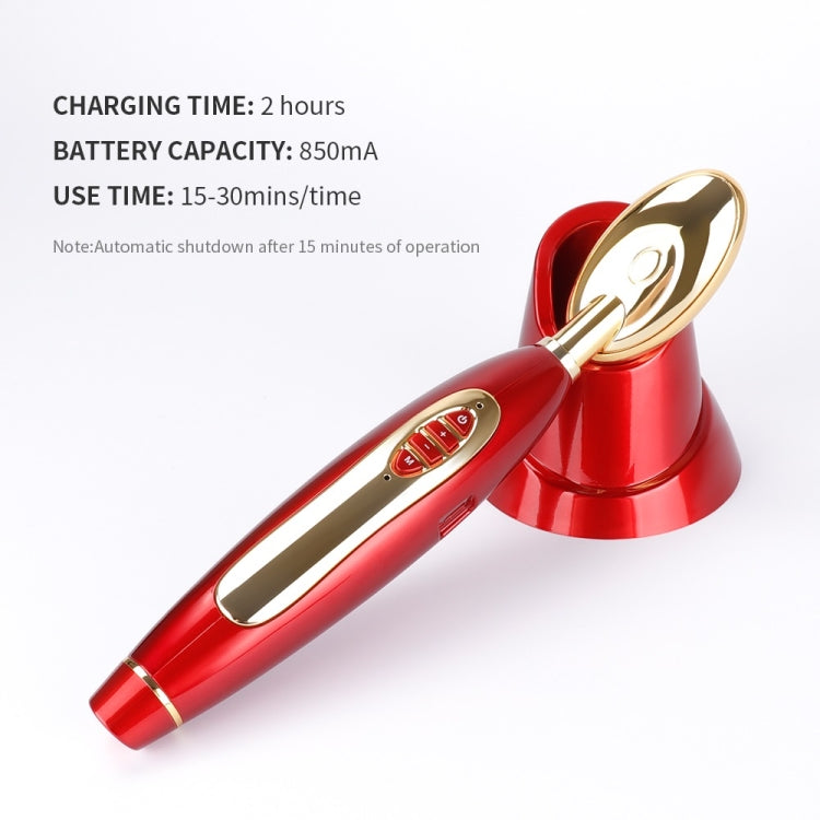 Eye Meter Essence Introduction Instrument Eye Massage Instrument Pouch to Remove Wrinkles Anti-aging(Red)
