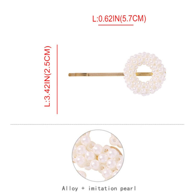 3 PCS Minimalist Style Pearl Letter Hairpin Girl Hairpin Side Clip Versatile Hair Accessory