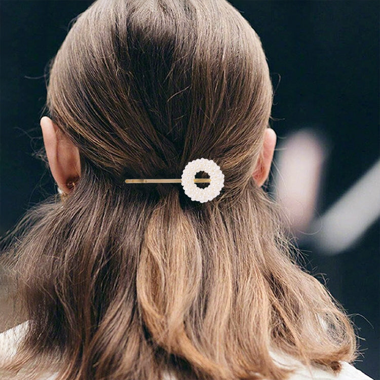 3 PCS Minimalist Style Pearl Letter Hairpin Girl Hairpin Side Clip Versatile Hair Accessory