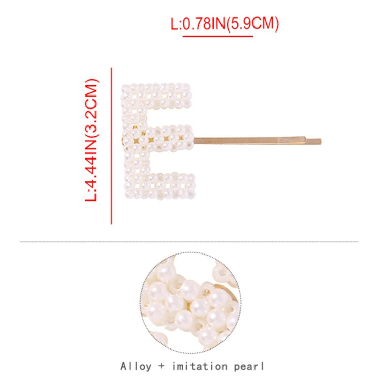 3 PCS Minimalist Style Pearl Letter Hairpin Girl Hairpin Side Clip Versatile Hair Accessory