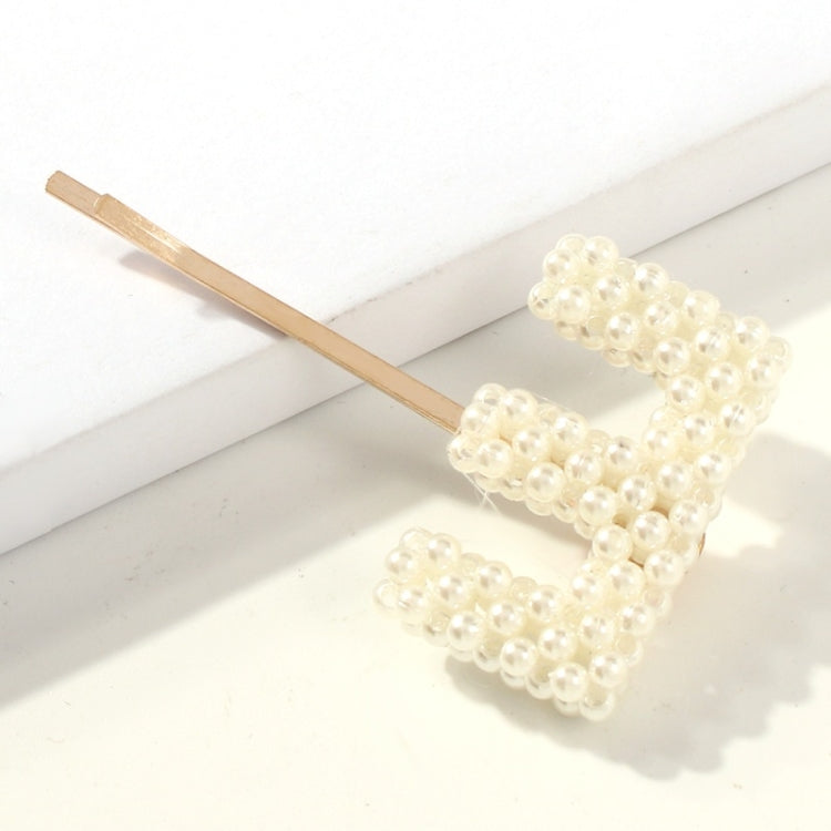 3 PCS Minimalist Style Pearl Letter Hairpin Girl Hairpin Side Clip Versatile Hair Accessory