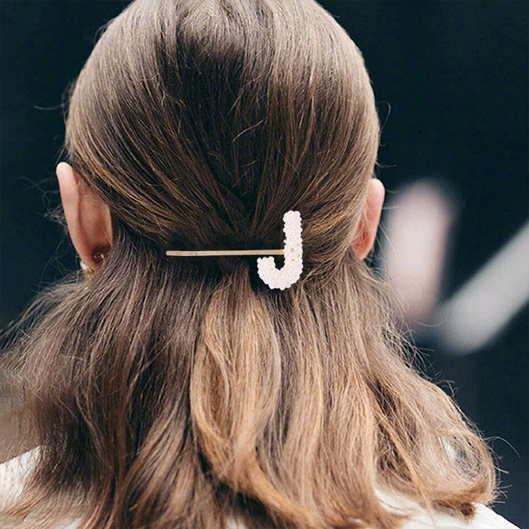 3 PCS Minimalist Style Pearl Letter Hairpin Girl Hairpin Side Clip Versatile Hair Accessory