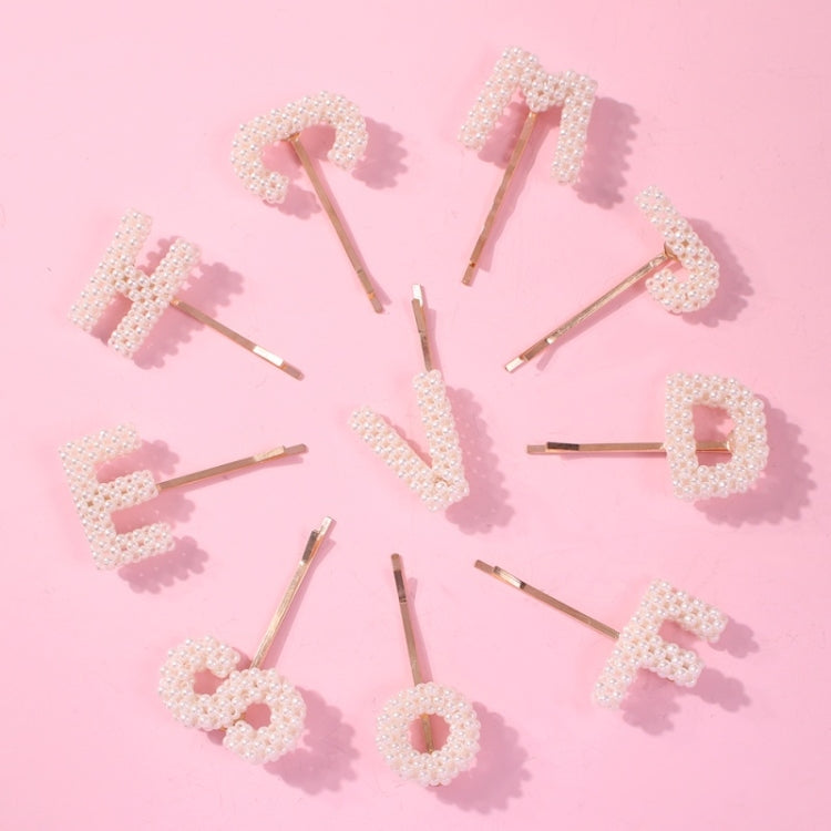 3 PCS Minimalist Style Pearl Letter Hairpin Girl Hairpin Side Clip Versatile Hair Accessory