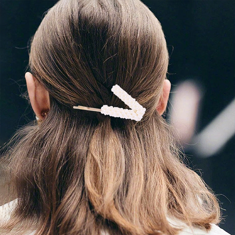 3 PCS Minimalist Style Pearl Letter Hairpin Girl Hairpin Side Clip Versatile Hair Accessory