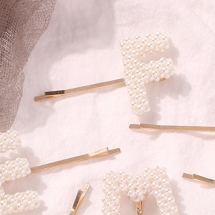 3 PCS Minimalist Style Pearl Letter Hairpin Girl Hairpin Side Clip Versatile Hair Accessory