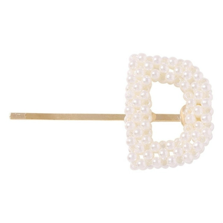 3 PCS Minimalist Style Pearl Letter Hairpin Girl Hairpin Side Clip Versatile Hair Accessory