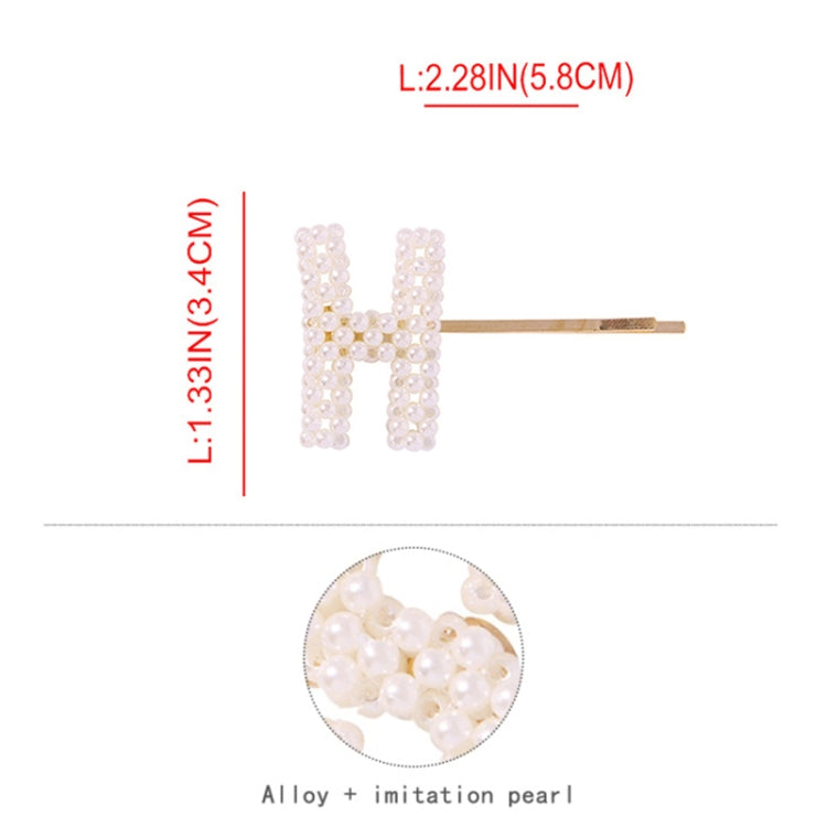 3 PCS Minimalist Style Pearl Letter Hairpin Girl Hairpin Side Clip Versatile Hair Accessory