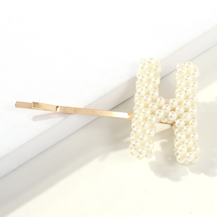 3 PCS Minimalist Style Pearl Letter Hairpin Girl Hairpin Side Clip Versatile Hair Accessory