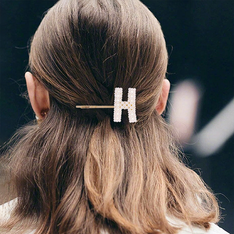 3 PCS Minimalist Style Pearl Letter Hairpin Girl Hairpin Side Clip Versatile Hair Accessory
