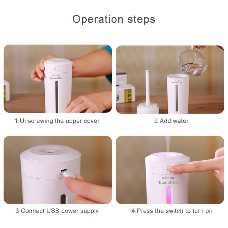 Household USB Mini Mute Colorful Cup Night Light Smart Timing Aromatherapy Humidifier