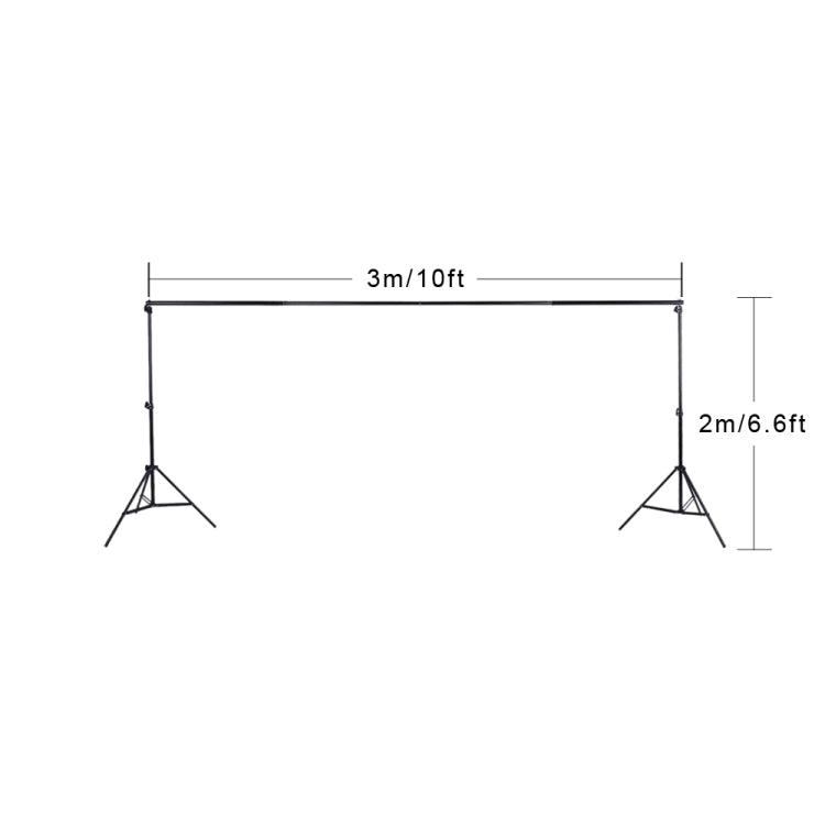 200 * 300cm Photo Studio Background Support Backdrop Crossbar Kit