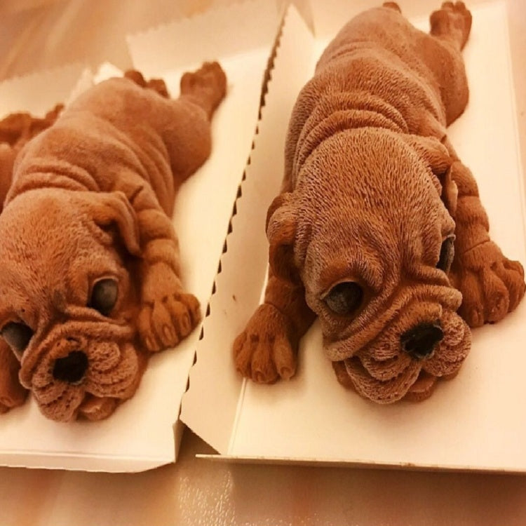 2 PCS 4 Inch Shapi Dog Mousse Cake Silicone Mold 3D Stereo Ice Cream Mold Dirty Dog Chocolate Mold
