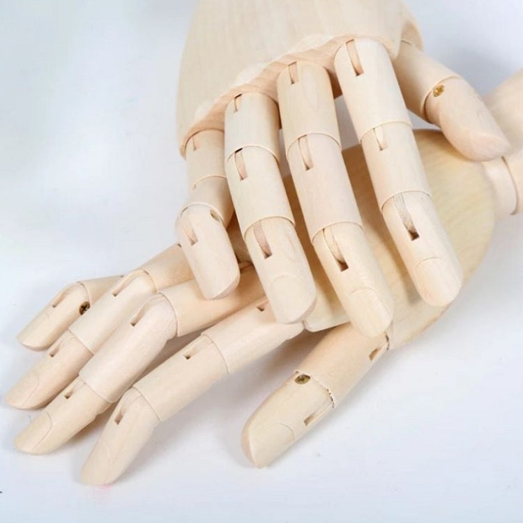 Wooden Doll Hand Joint Movable Hand Model Wooden Hand Art Sketch Tool, Size:10 Inch