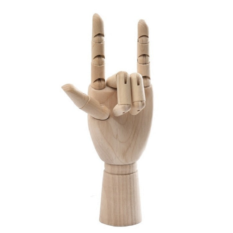 Wooden Doll Hand Joint Movable Hand Model Wooden Hand Art Sketch Tool, Size:10 Inch