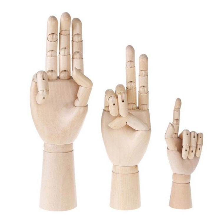 Wooden Doll Hand Joint Movable Hand Model Wooden Hand Art Sketch Tool, Size:10 Inch