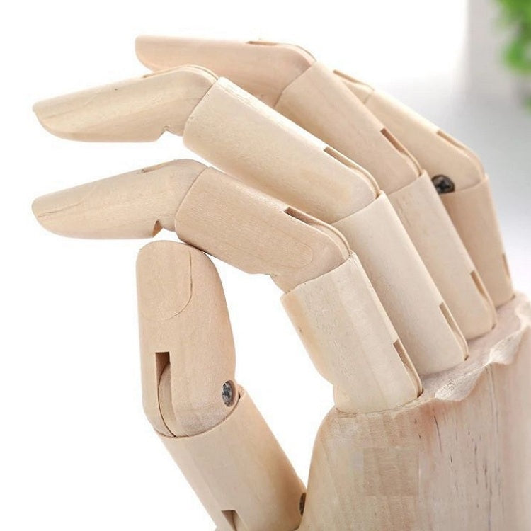 Wooden Doll Hand Joint Movable Hand Model Wooden Hand Art Sketch Tool, Size:10 Inch