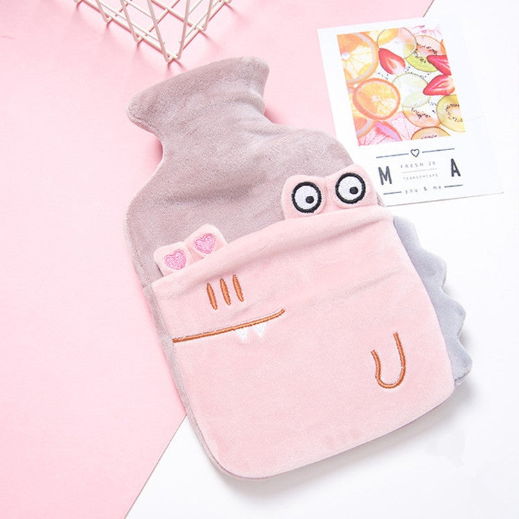 Little Hippo Hot Water Bottle Winter Warm Water Injection PVC Plush Warmer Bag