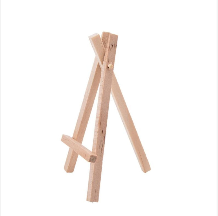2 PCS Creative Trinkets Wooden Mini Triangle Bracket Original Pine Small Easel Ornaments, Size:S: 12.5Ã—7cm