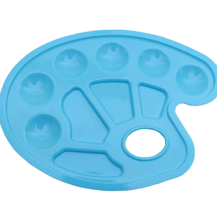 2 PCS Children DIY Paint Plastic Palette Graffiti Art Supplies TSP-64(Blue)