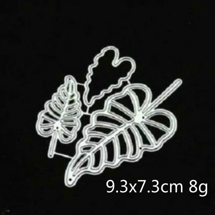 2 PCS Tulip Etching Die DIY Clip Book Album Greeting Card Making Mould, Style:Leaf