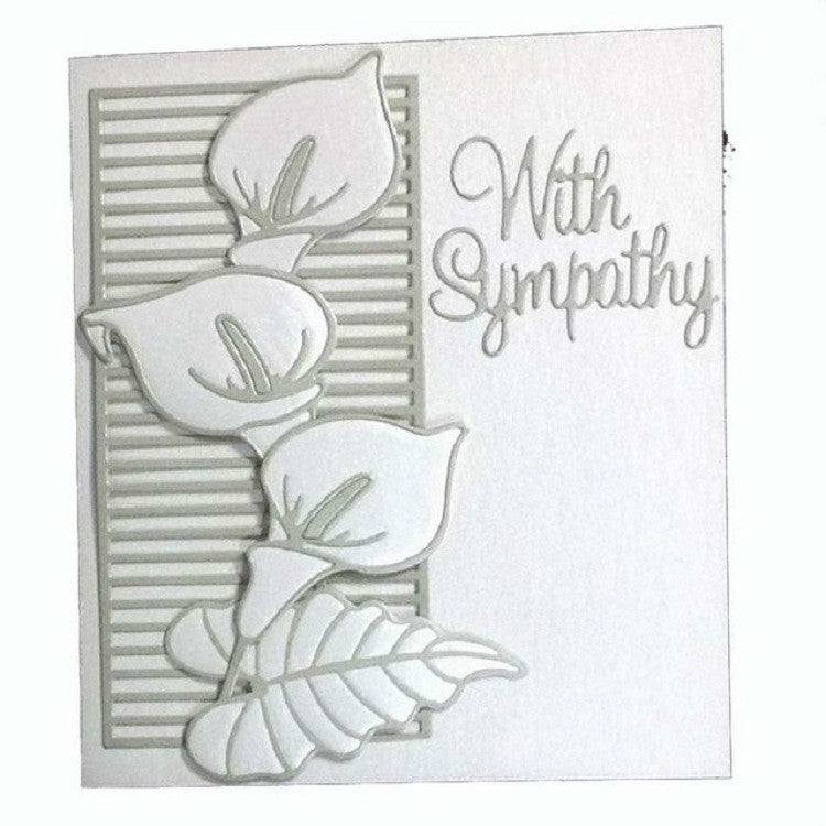 2 PCS Tulip Etching Die DIY Clip Book Album Greeting Card Making Mould, Style:Flowers