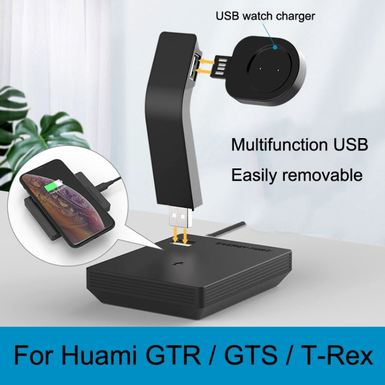 For Huami GTR / GTS / T-Rex Watch Earphone Phone Wireless Charger