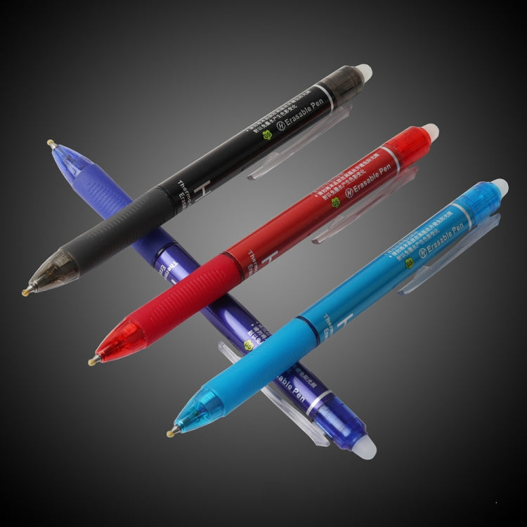 Press Type Gel Pen Needle Head Temperature Control Erasable Pen, Written:Imitation Pin Type 0.7