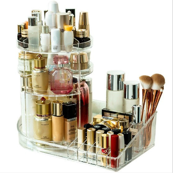 360 Degree Rotating Multi-functional Desktop Holder Cosmetic Storage Box