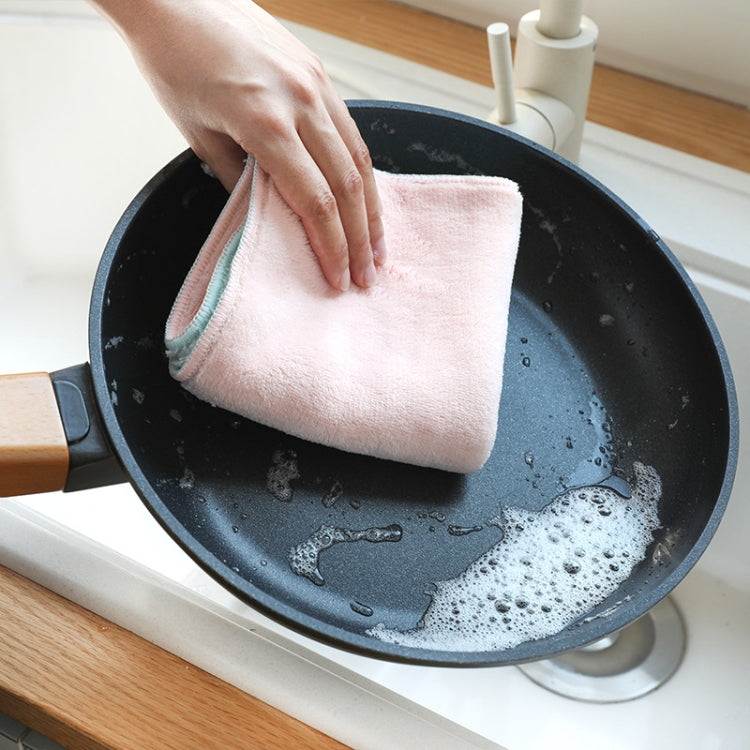 3 PCS/Set Home Microfiber Towels Kitchen Absorbent Thicker Cloth Wipe Table Kitchen Towel(Purple+pink+green)