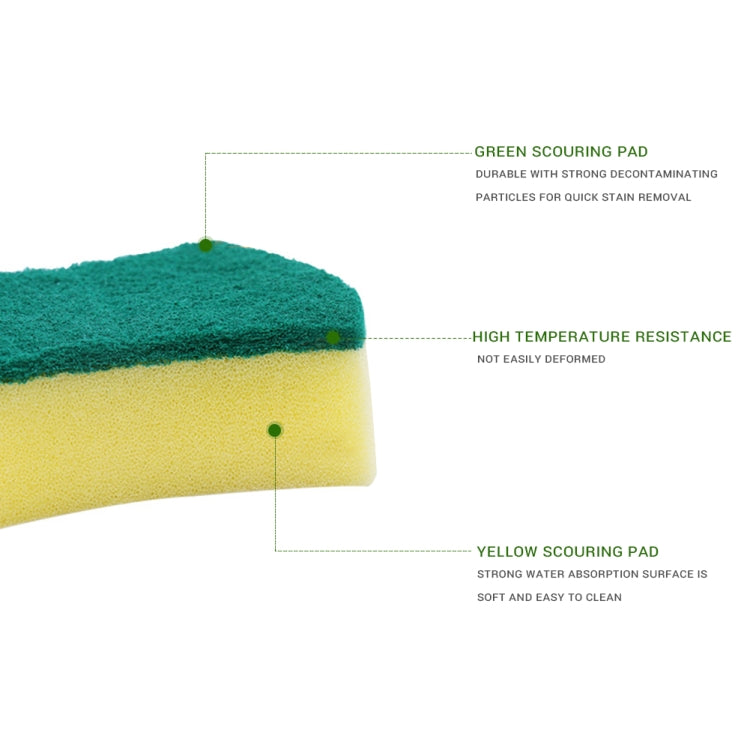 10 PCS Magic Sponge Eraser Cleaner Kitchen Clean Scouring Cloth Dish Washing Kitchen Cleaning Tools, Shape:Waist Shape