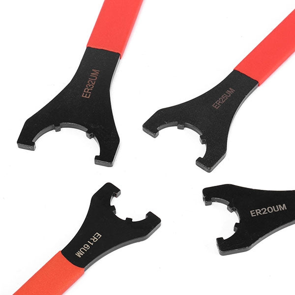 Hardened C-shaped Crescent Head Wrench Engraving Machine Spindle Extension Rod Collet Grip Wrench, Style:ER16UM