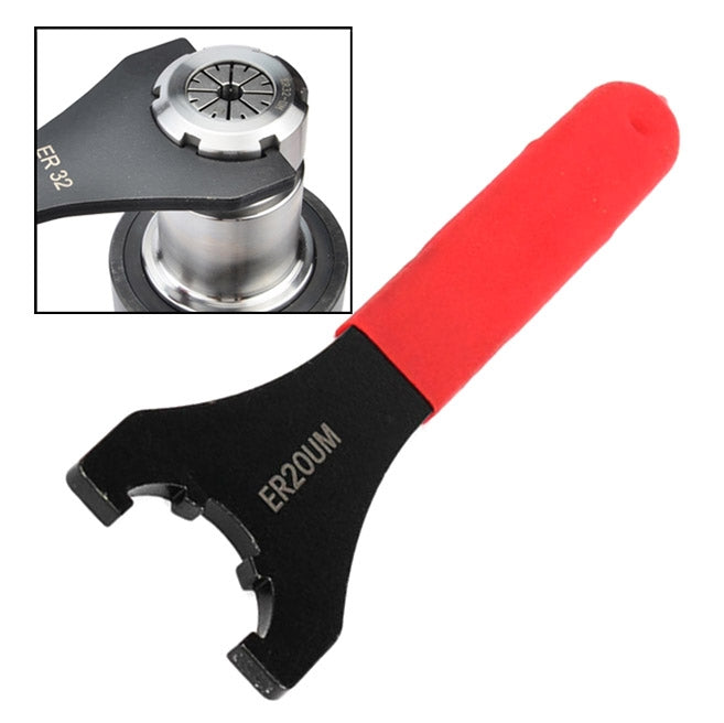 Hardened C-shaped Crescent Head Wrench Engraving Machine Spindle Extension Rod Collet Grip Wrench, Style:ER20UM