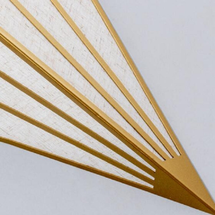 E14 LED Retro Industrial Living Room Wall Bedroom Linen Fan-Shaped Wall Lamp(Copper)