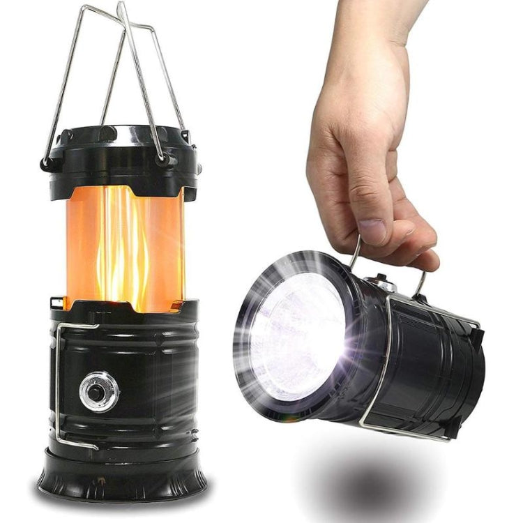 Outdoor Camping Tent Light Portable Lantern Flame Lamp(Gold)